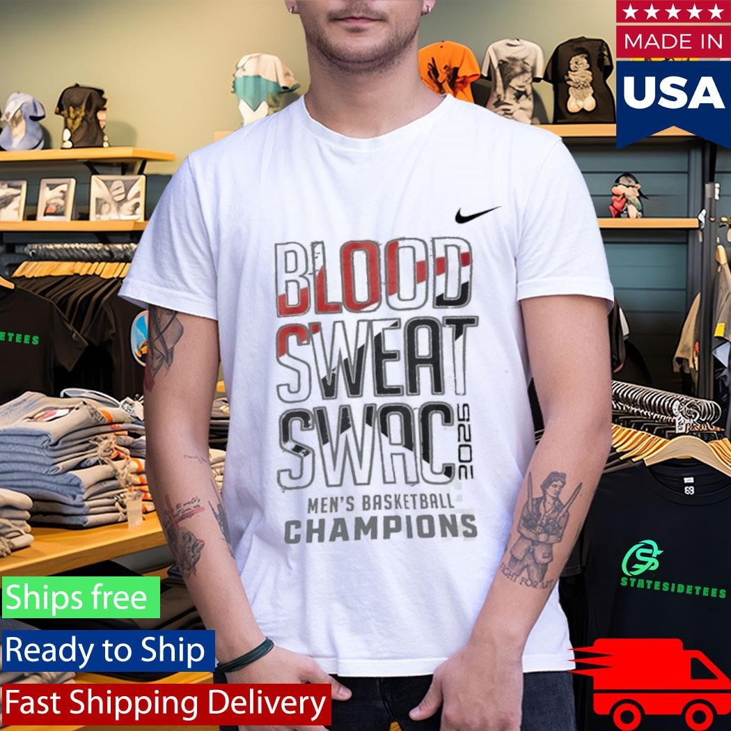 A&M University Panthers Men’s Basketball PVAMU 2026 Blood Sweat Swac Champions T-Shirt