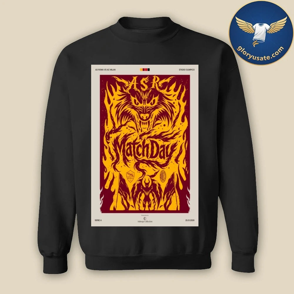 AS Roma Matchday Jan 25 2026 Stadio Olimpico Poster Shirt