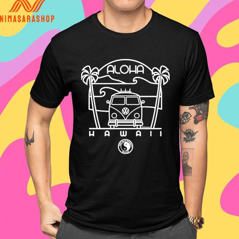 Aloha Hawaii Scenic Simple Bus Volkswagen Shirts