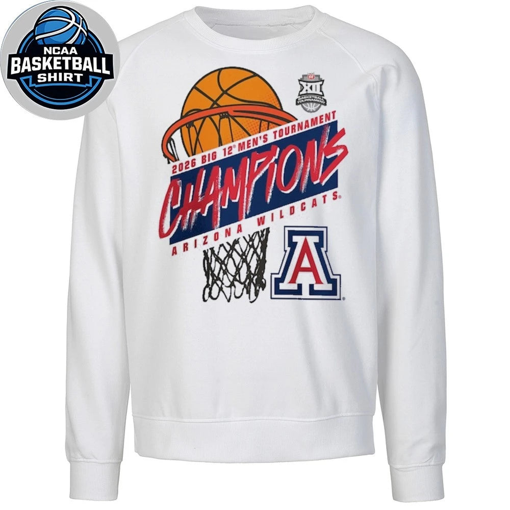 Arizona Wildcats 2026 Big 12 Men’s Basketball Tournament Champions Logo Shirt
