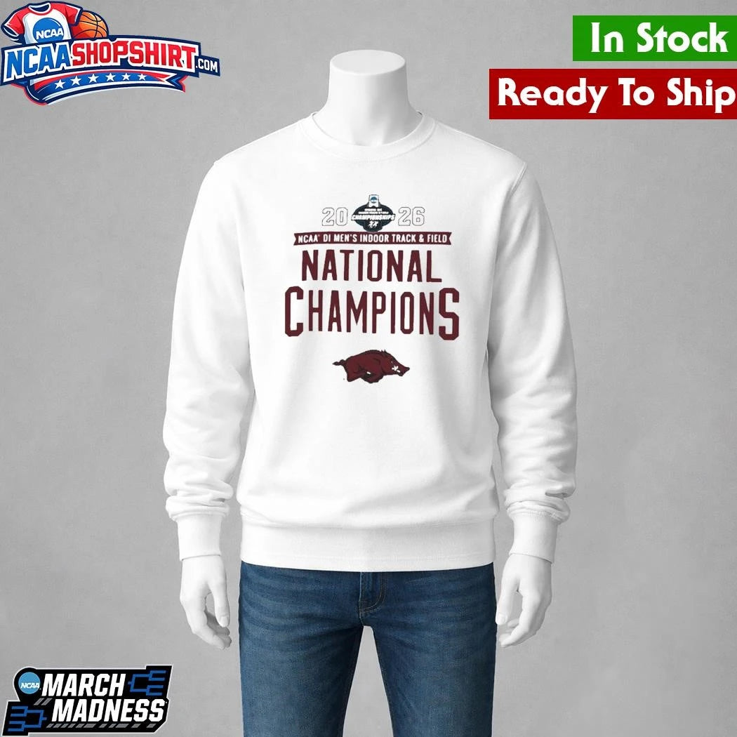 Arkansas Razorbacks 2026 NCAA Men’s Indoor Track & Field National Champions Shirt