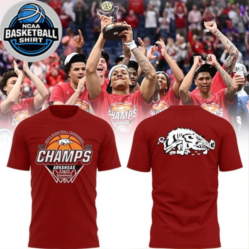 Arkansas Razorbacks SEC Tournament Champions 2026 Celebarte Hoodie T-Shirt