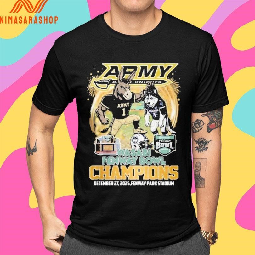 Army Black Knights Wasabi Fenway Bowl Champions December 27 2025 Fenway Park Stadium Shirts