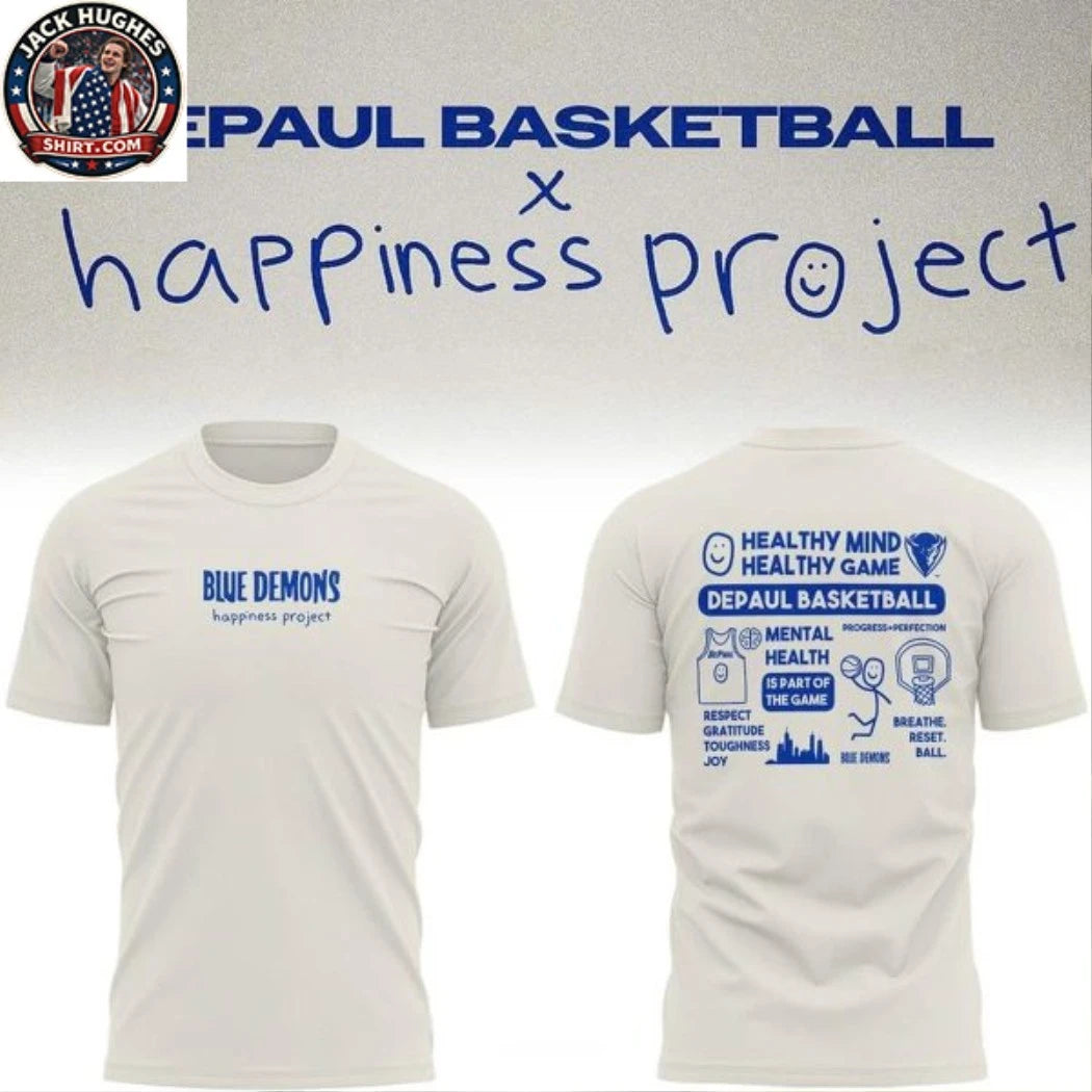 DePaul Blue Demons x Happiness Project 2026 Two Sided Hoodie Shirts