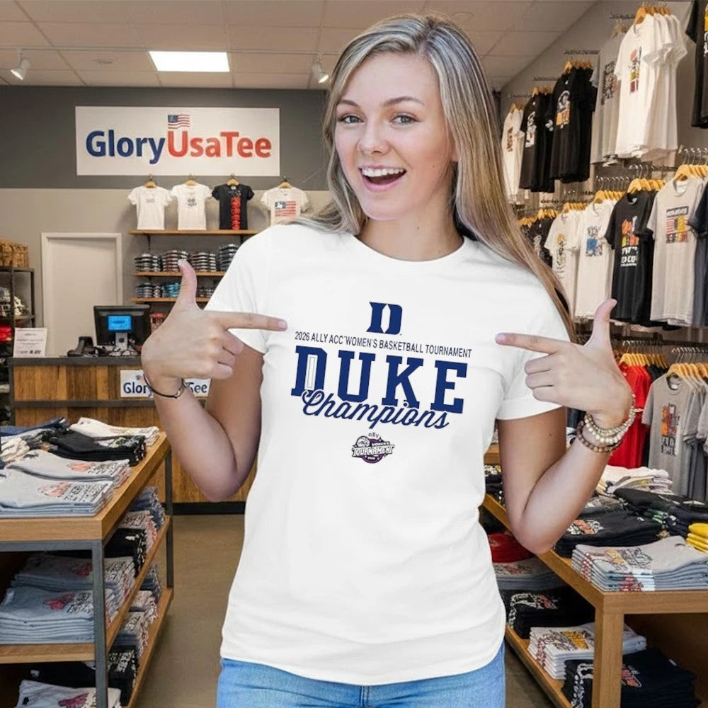 Duke Women’s Basketball Champions 2026 Ally ACC Women’s Basketball Tournament Unisex T ShirtDuke Women’s Basketball Champions 2026 Ally ACC Women’s Basketball Tournament Shirt