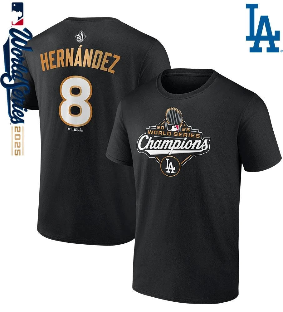 Enrique Hernández Los Angeles Dodgers 2025 World Series Champions Big & Tall Name & Number T-Shirt