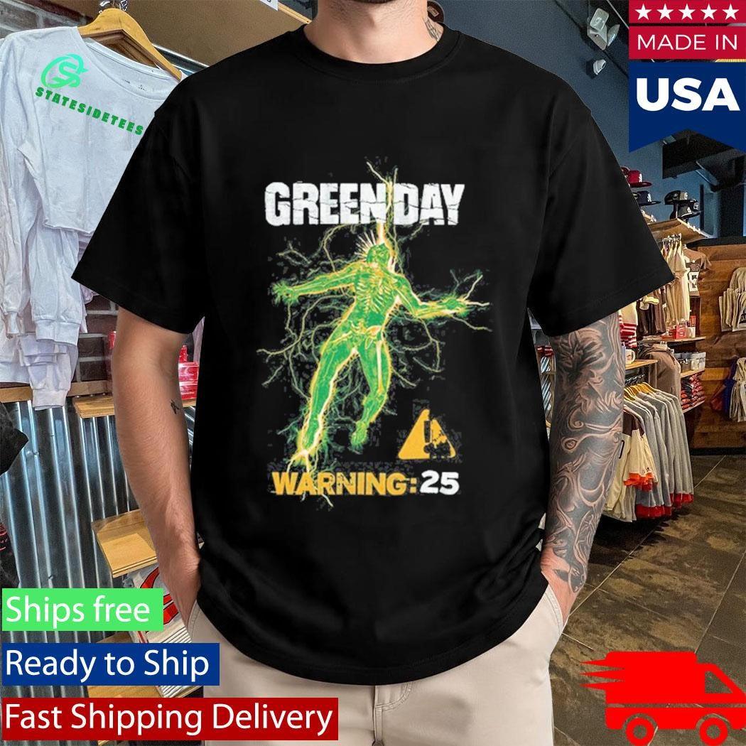 Green Day Warning 25 Album Shirt