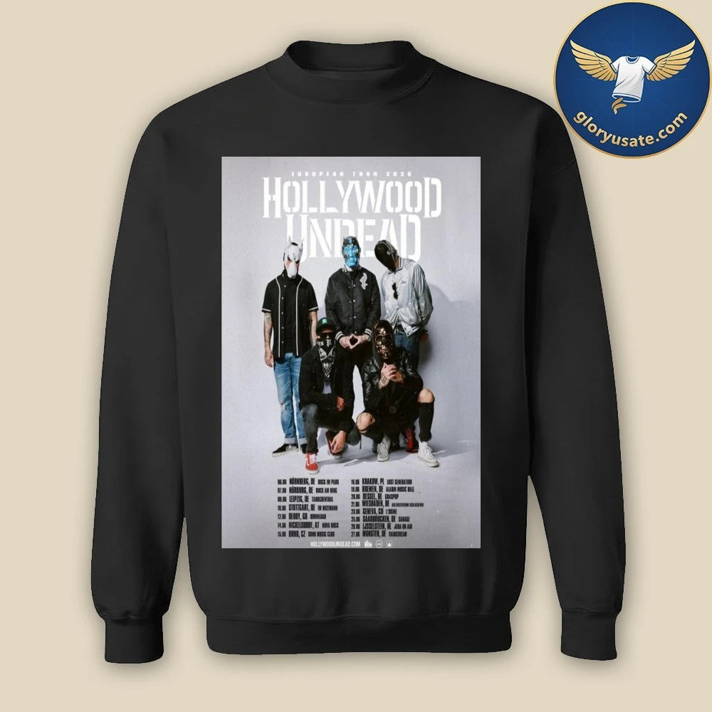 Hollywood Undead European Tour 2026 Poster Shirt