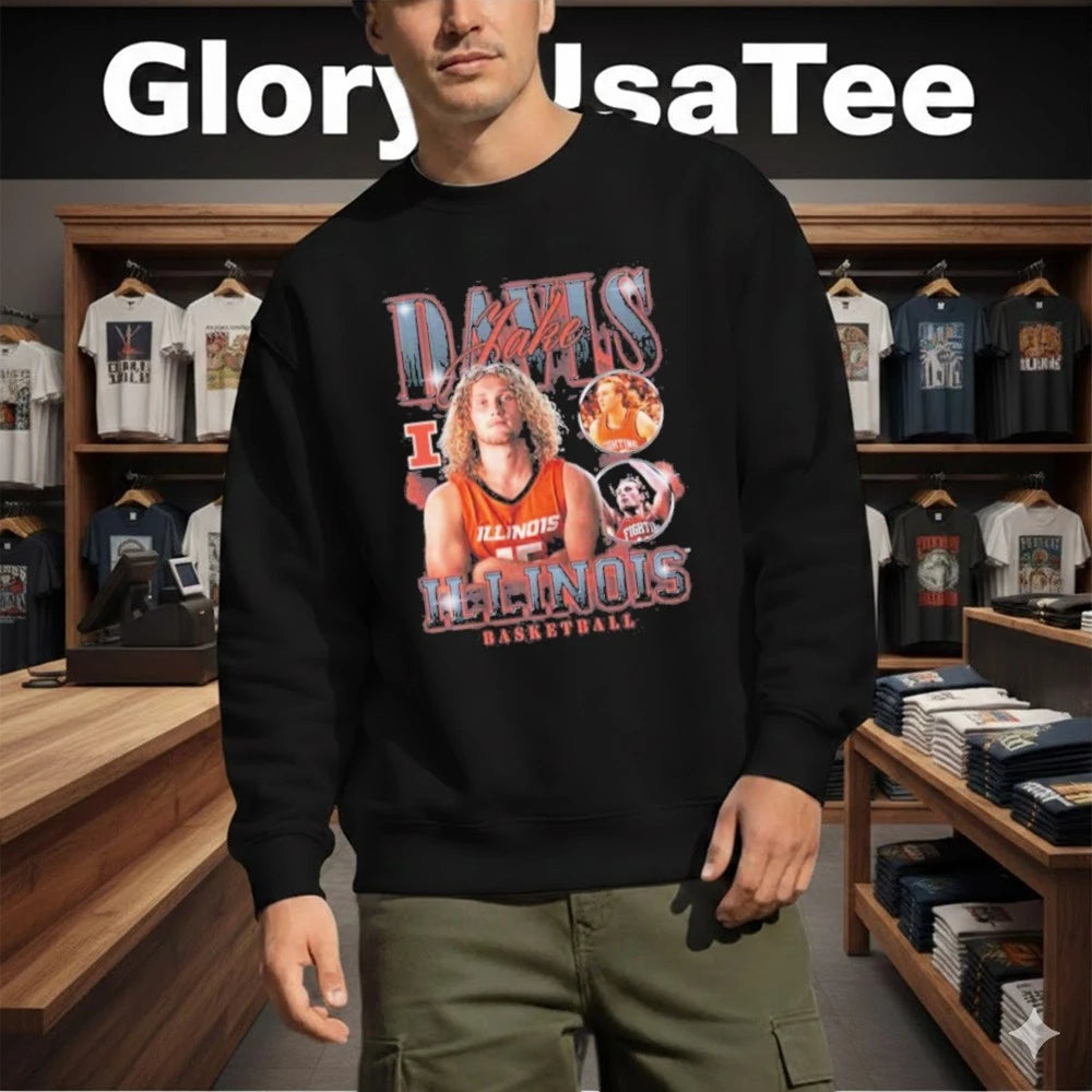 Illinois Basketball Jake Davis NIL T-Shirt