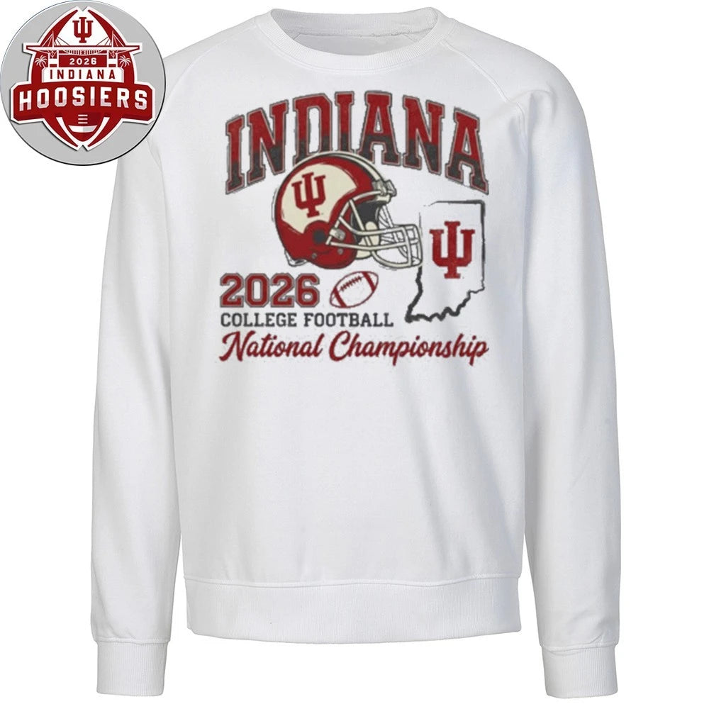 Indiana Football 2026 College Football National Champions Sports Fan Helmet And Map Tee Shirt