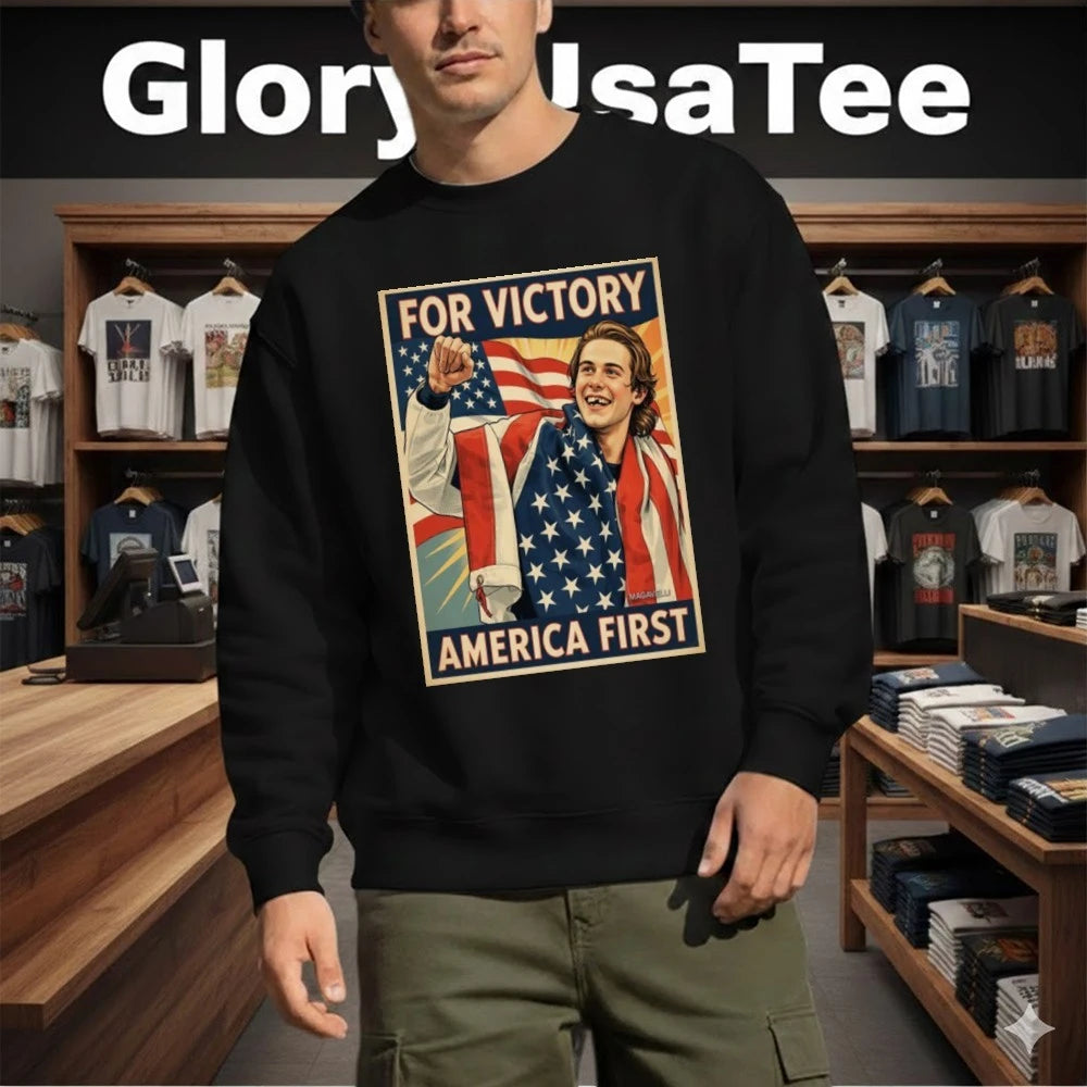 Jack Hughes Teeth Gold Champion Olympic Winter 2026 For Victory America First Shirt