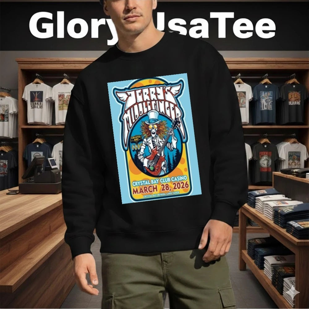 Jerrys Middle Finger March 28 2026 Crystal Bay, Nevada Event Poster Shirt