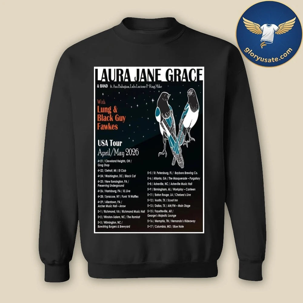 Laura Jane Grace USA Tour April & May 2026 Poster Shirt