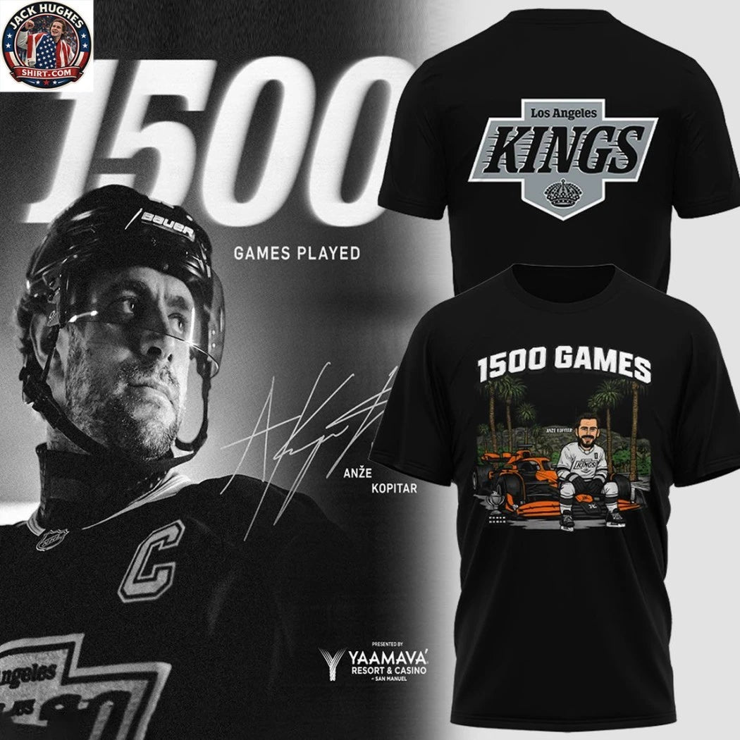 Los Angeles Kings Congrats Kopitar 1500 Games 2026 Hoodie T-Shirt