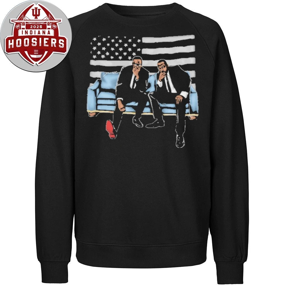 Martin Luther King Malcolm X American Flag Sofa Art Civil Rights Leaders Shirt