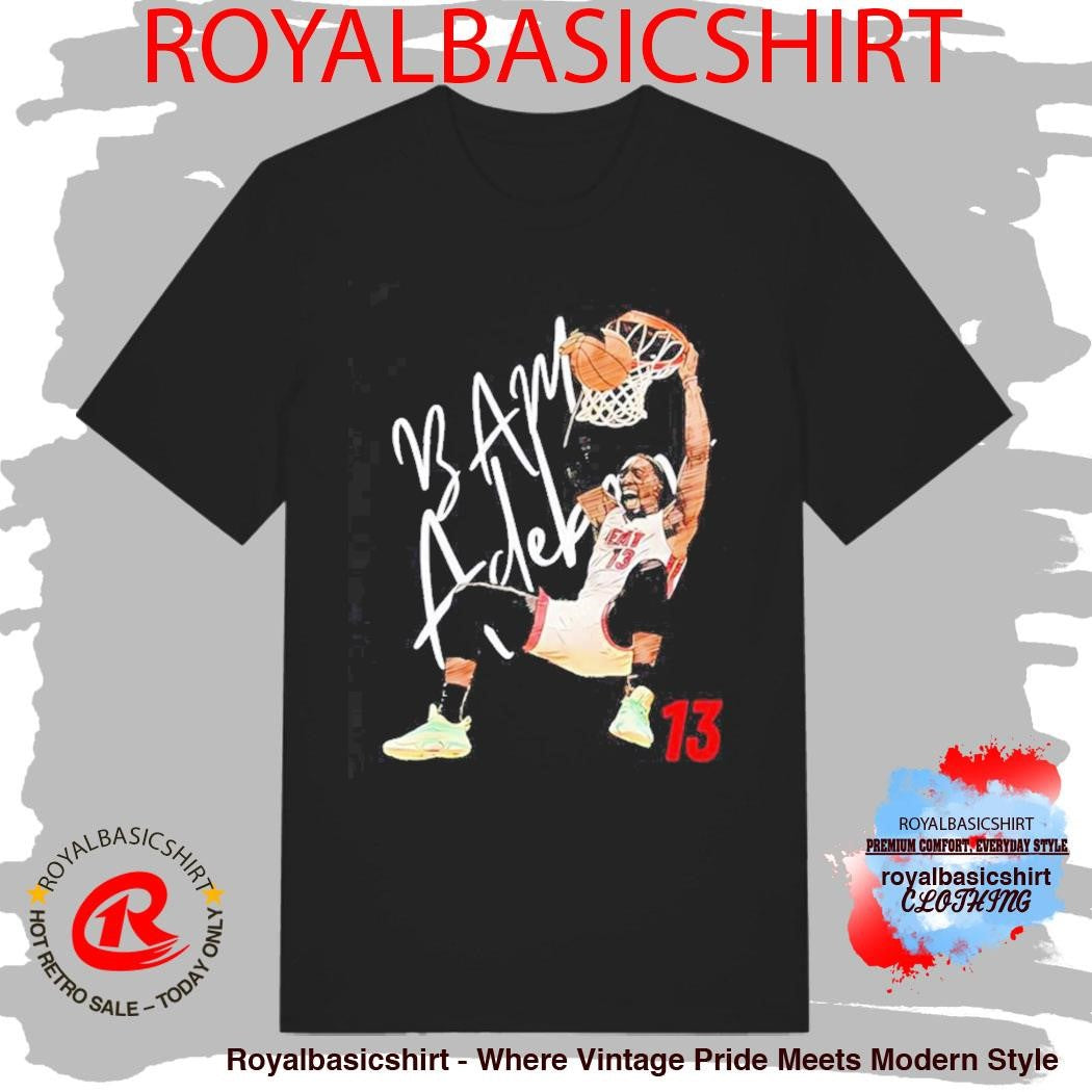 Miami Bam Adebayo #13 Dunk Basketball Cartoon Shirt