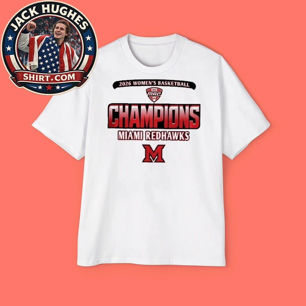 Miami RedHawks Women’s Basketball 2026 MAC Regular Season Champions Rally House Locker Room Logo T-Shirt