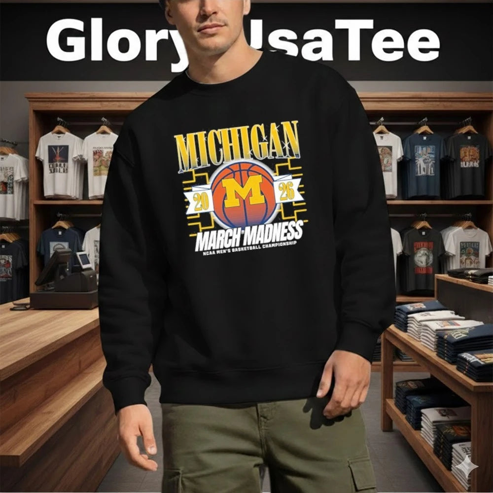 Michigan Wolverines Men’s Basketball 2026 March Madness Championship Shirt