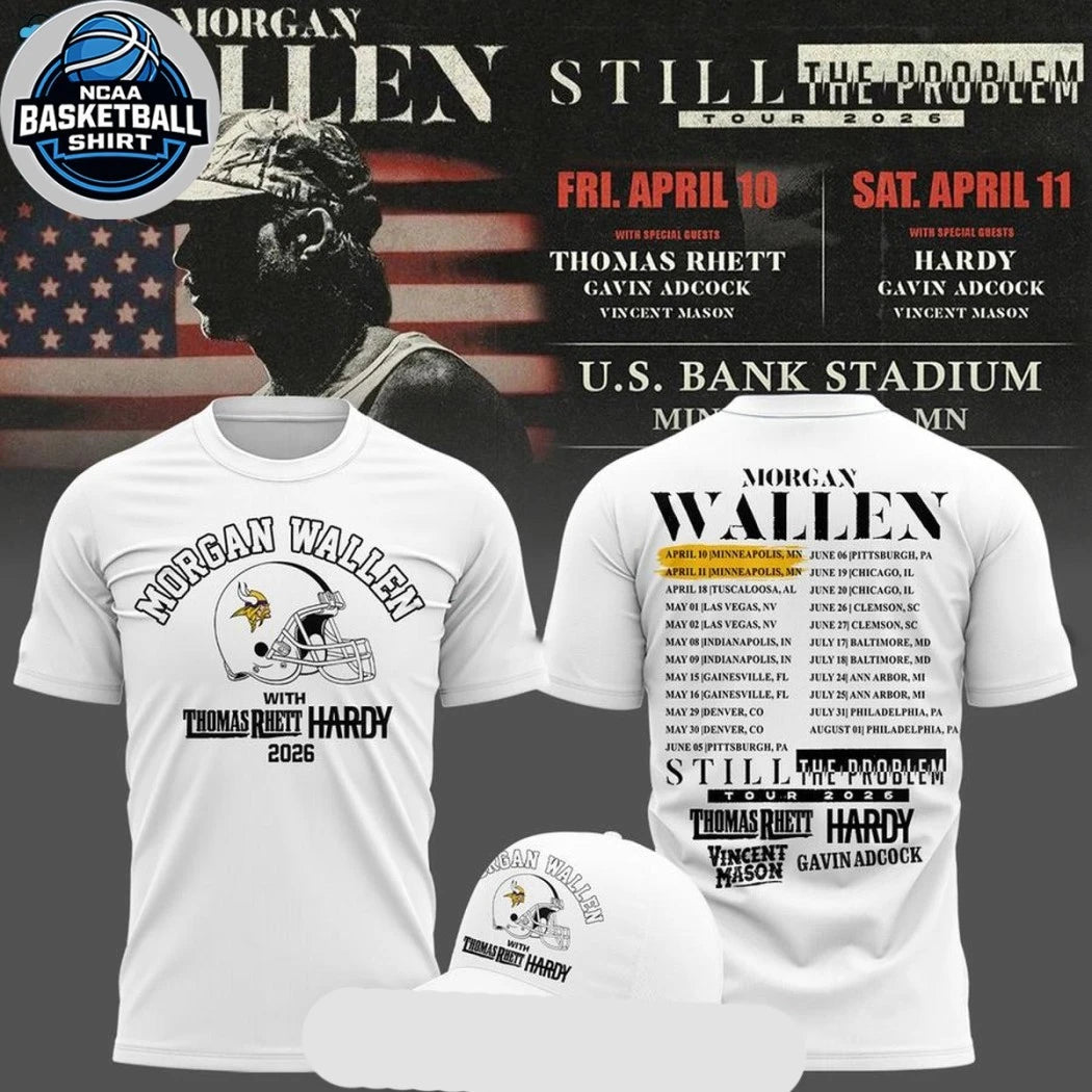 Minnesota Vikings x Morgan Wallen 2026 Still The Problem Tour Hoodie Shirts