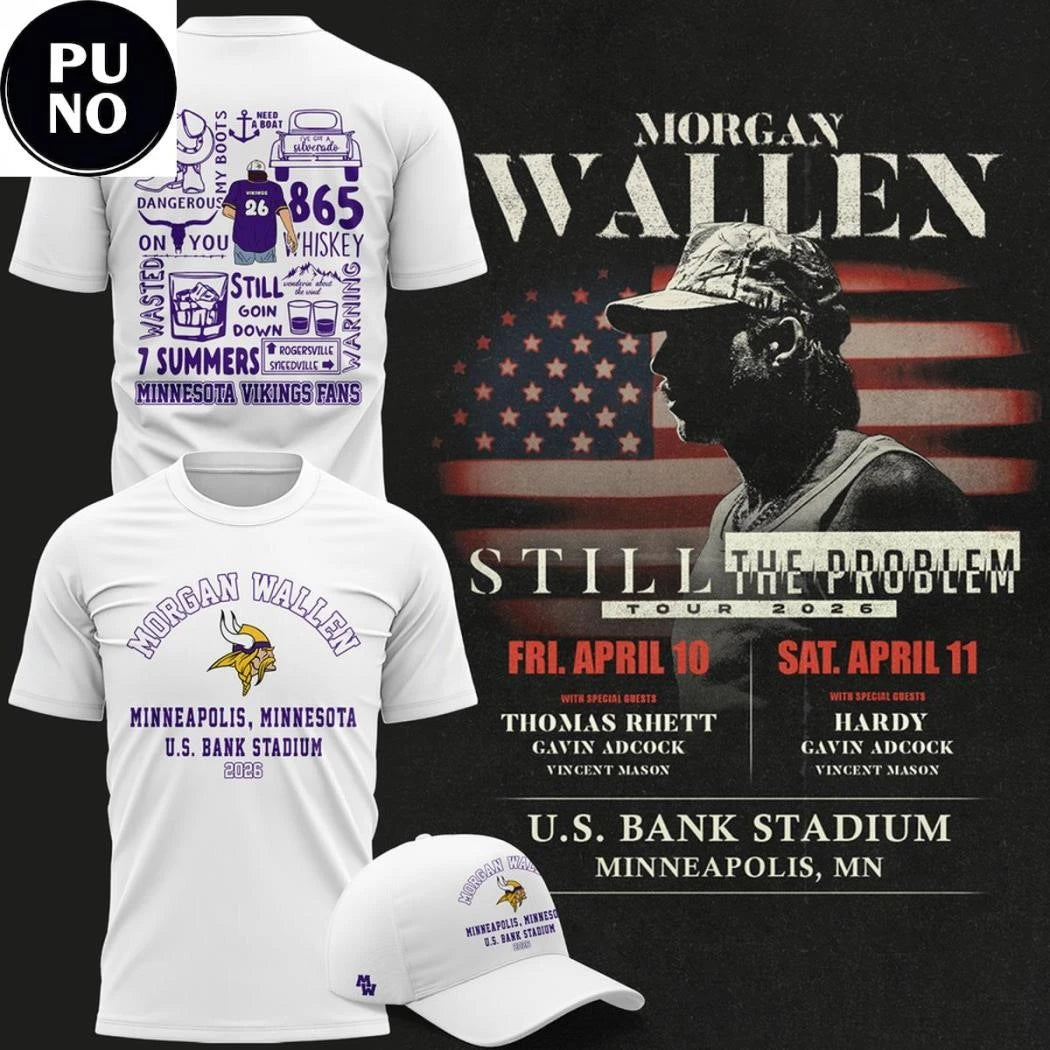 Minnesota Vikings x Morgan Wallen 2026 Still The Problem Tour Shirt