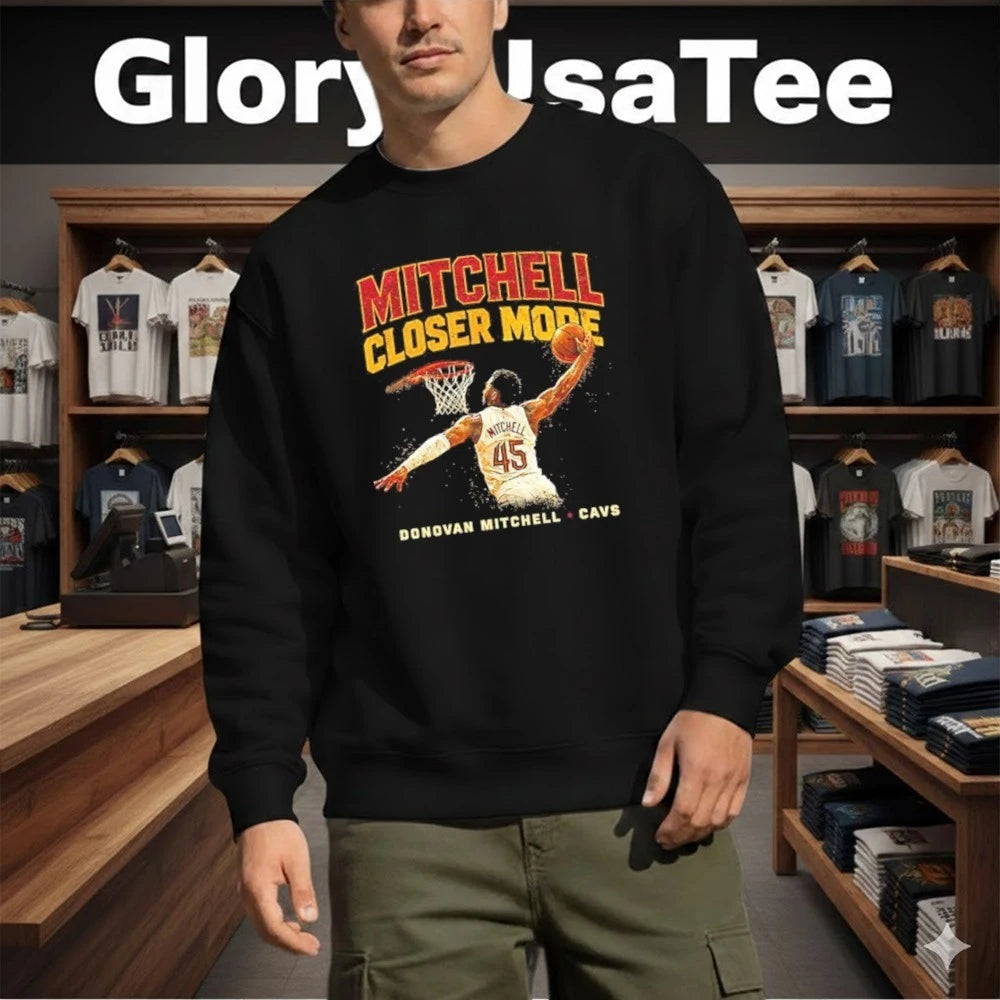 Mitchell Closer Mode Donovan Mitchell Spida 45 Cleveland Cavs Graphic Shirt