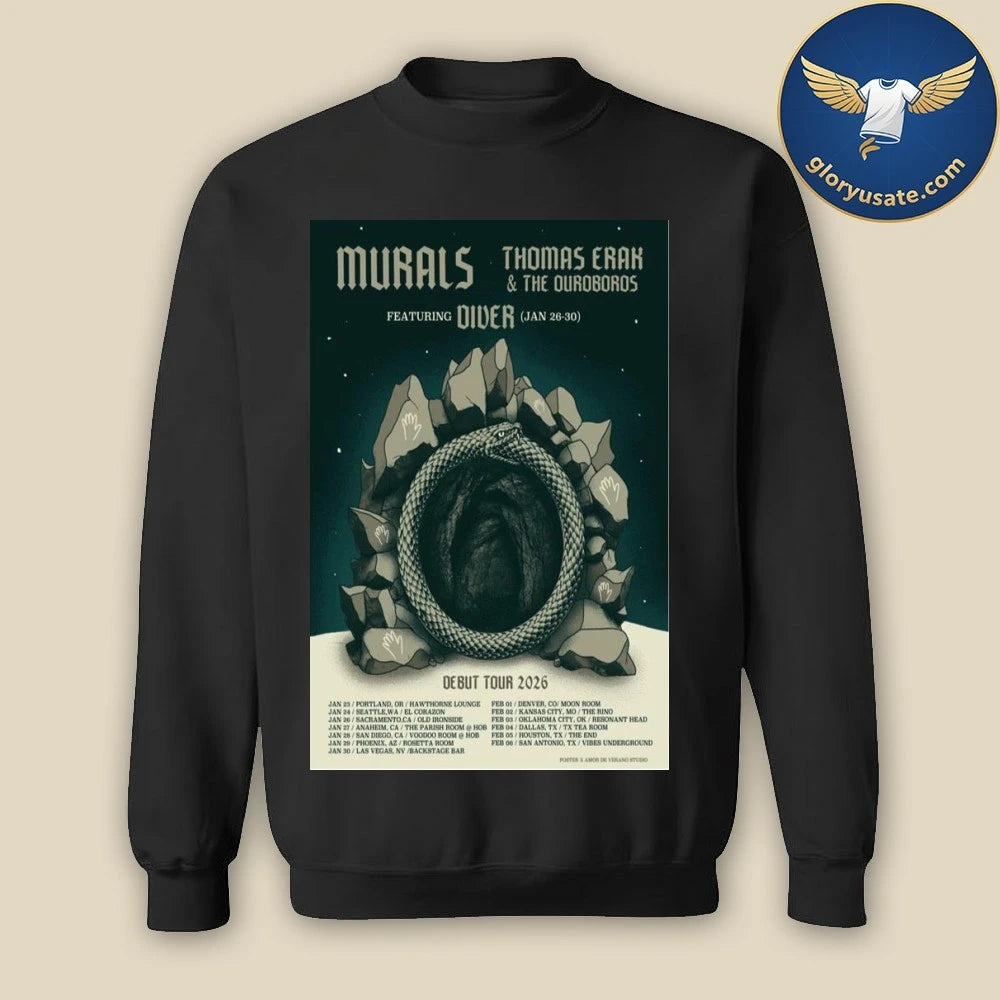 Murals & Thomas Erak & The Ouroboros Debut Tour 2026 Poster Shirt