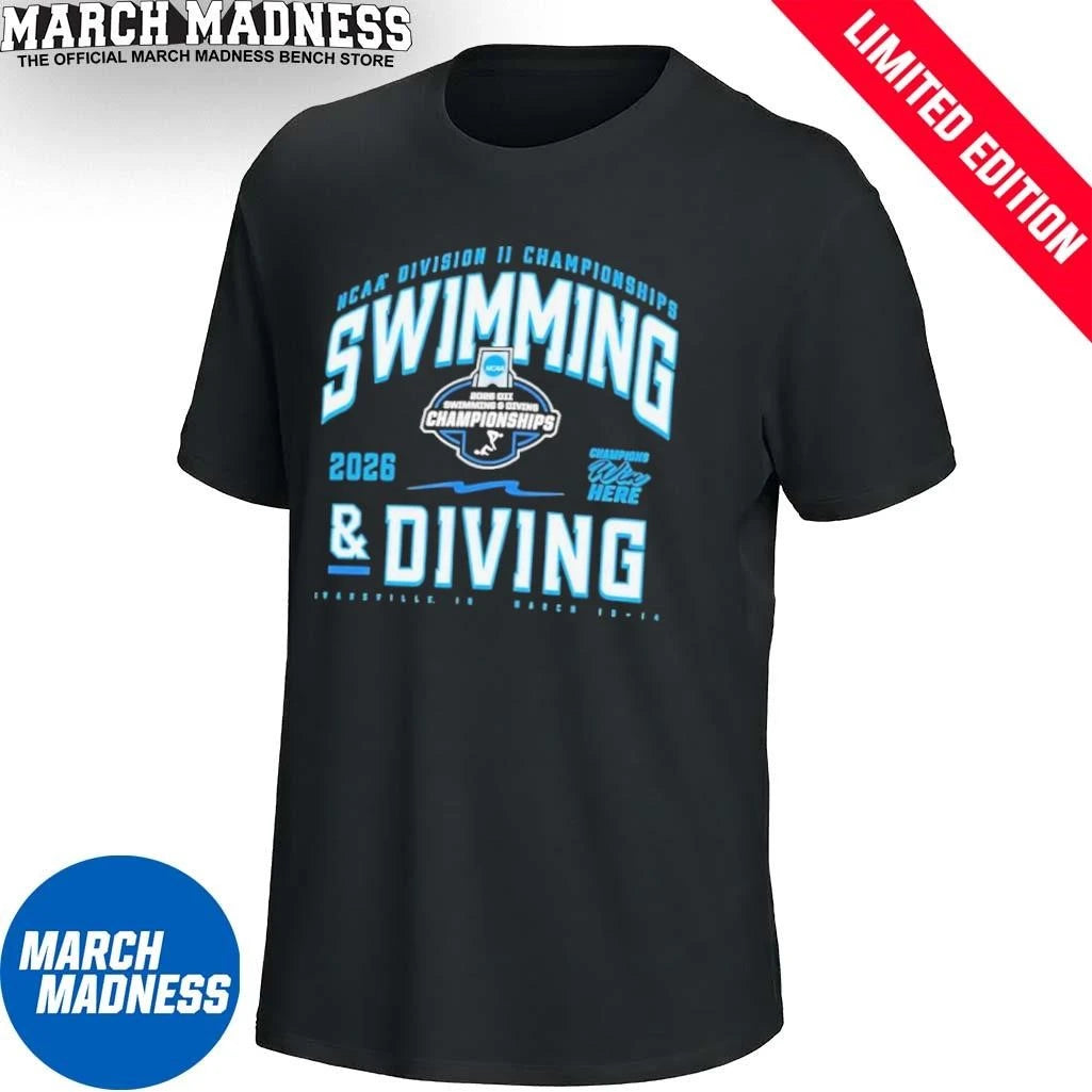 Official NCAA DII Swimming & Diving Championships 2026 Final Shirt
