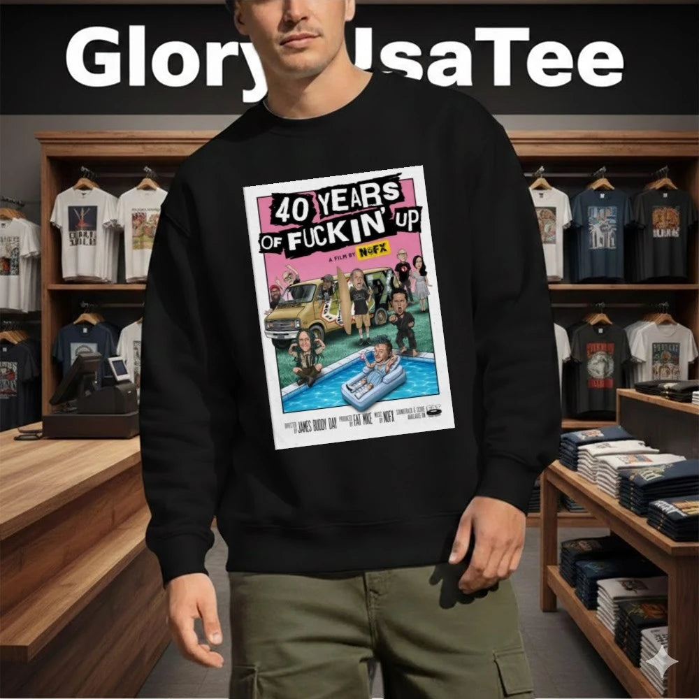 Official NOFX 2026 40 Years Of Fuckin’ Up Shirt
