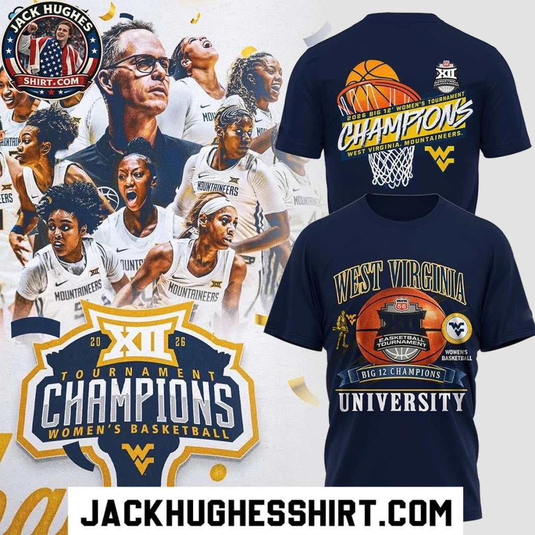 Original West Virginia Mountaineers WBB Big 12 2026 Champions Logo Two Sided Shirt
