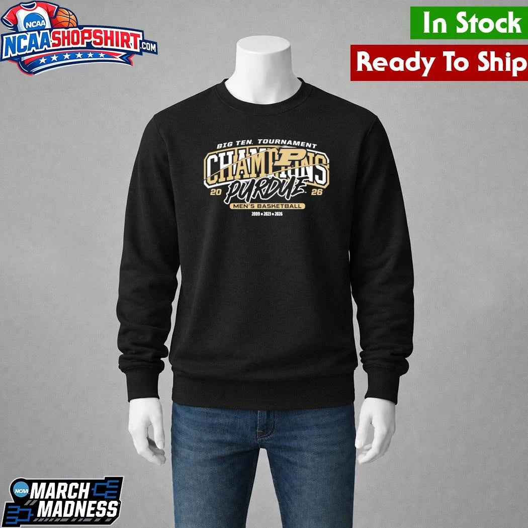 Purdue Boilermakers 2026 Big Ten Men’s Basketball Tournament Champions Banner Shirt