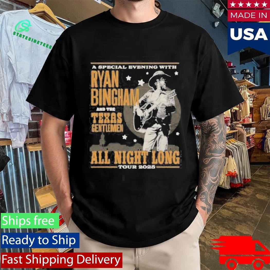 Ryan Bingham 2025 All Night Long Fall Tour Shirt