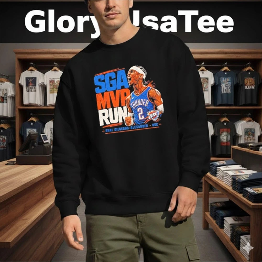 SGA MVP Run Shai Gilgeous Alexander OKC Thunder Graphic Shirt