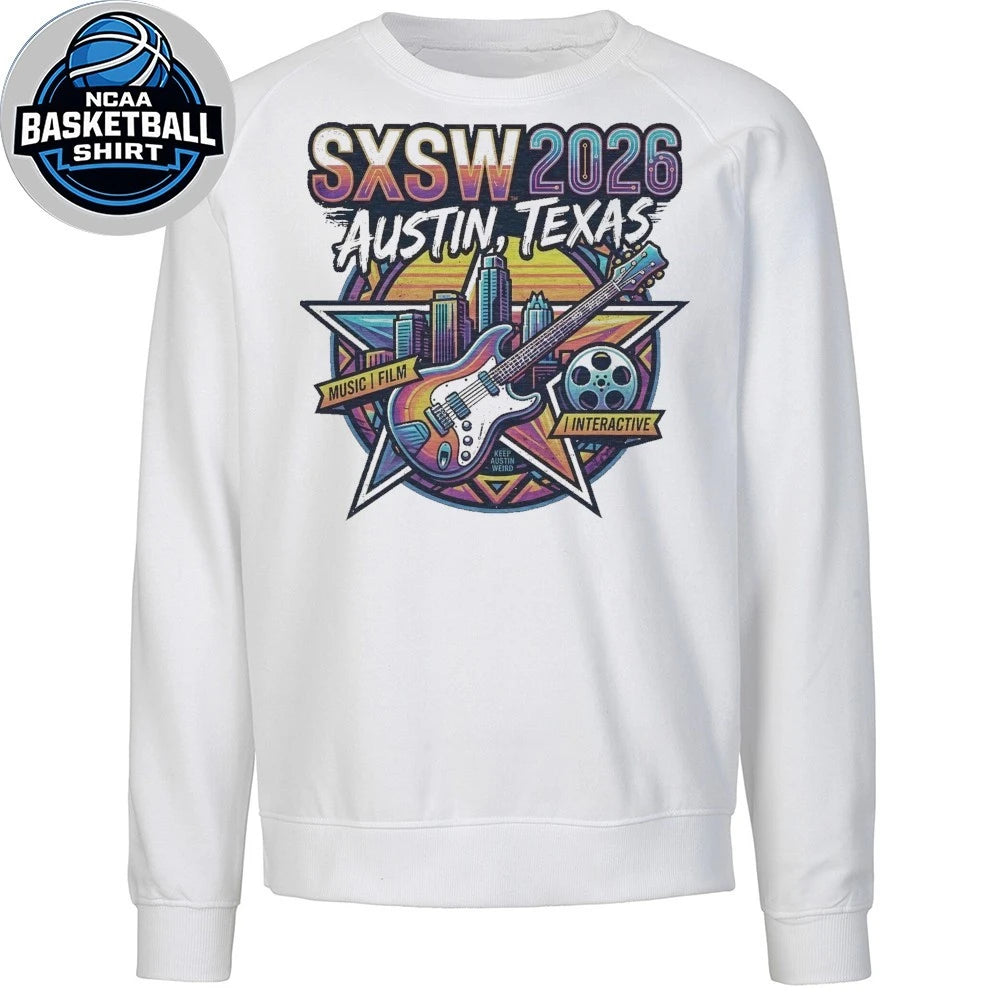 SXSW 2026 Austin Texas Retro Music, Film & Interactive Festival Graphic T-Shirt