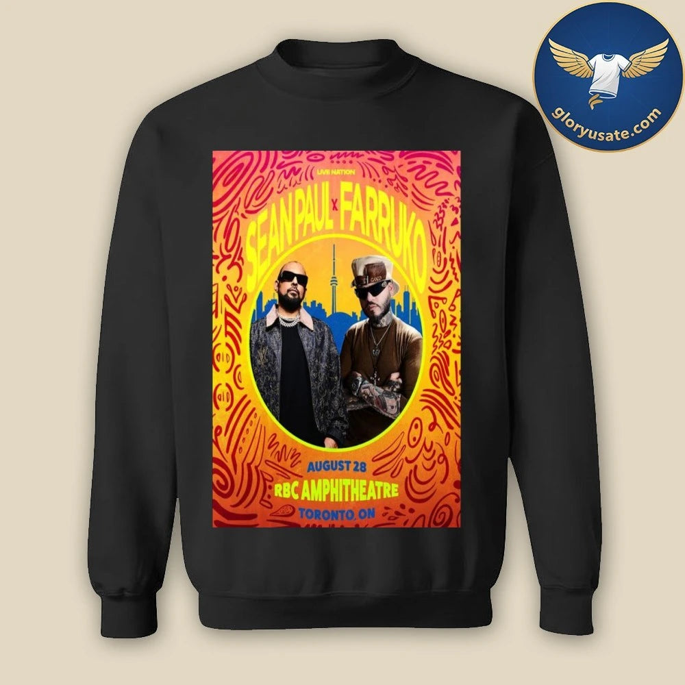 Sean Paul & Farruko Toronto, ON August 28 2026 Concert Poster Shirt