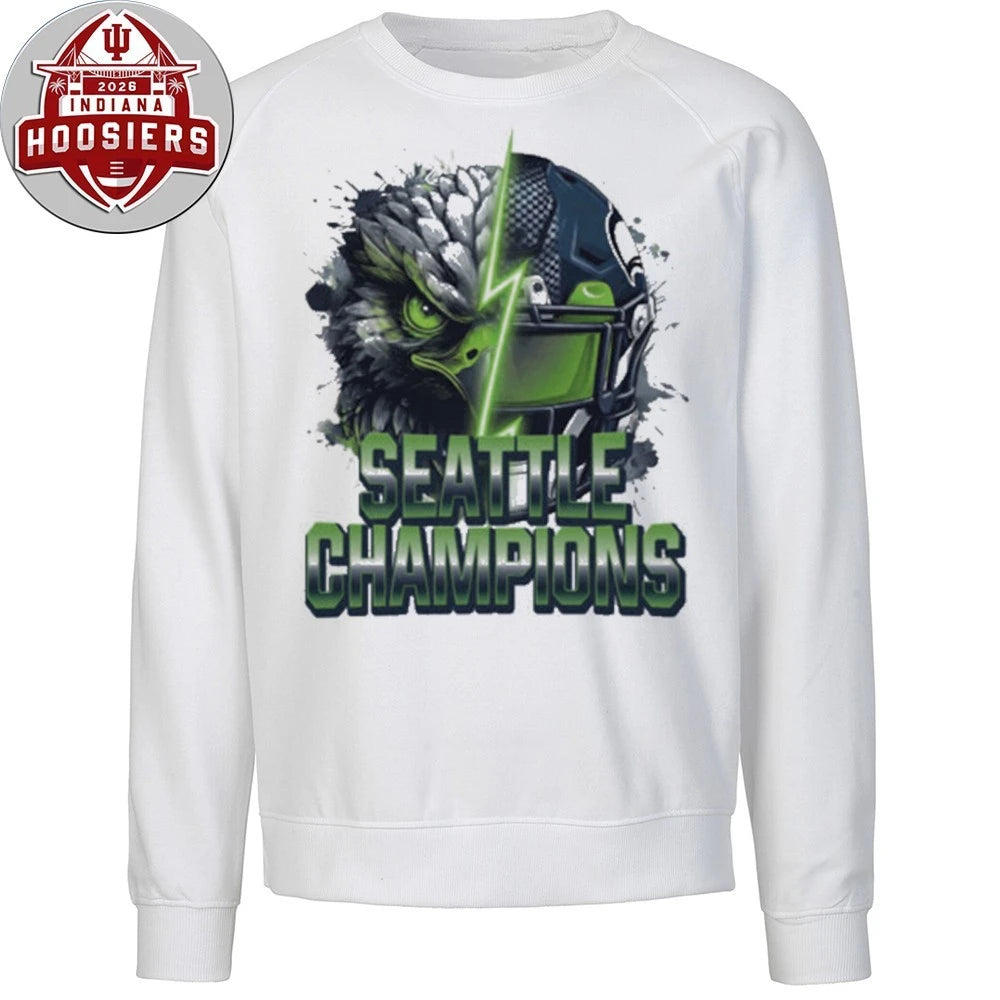 Seattle Champions 2026 Helmet And Mascot T-Shirt