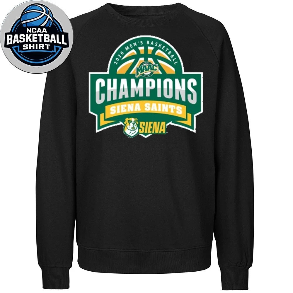 Siena Saints, from the University of Siena, won the 2026 Metro Atlantic Athletic Conference tournament Shirt