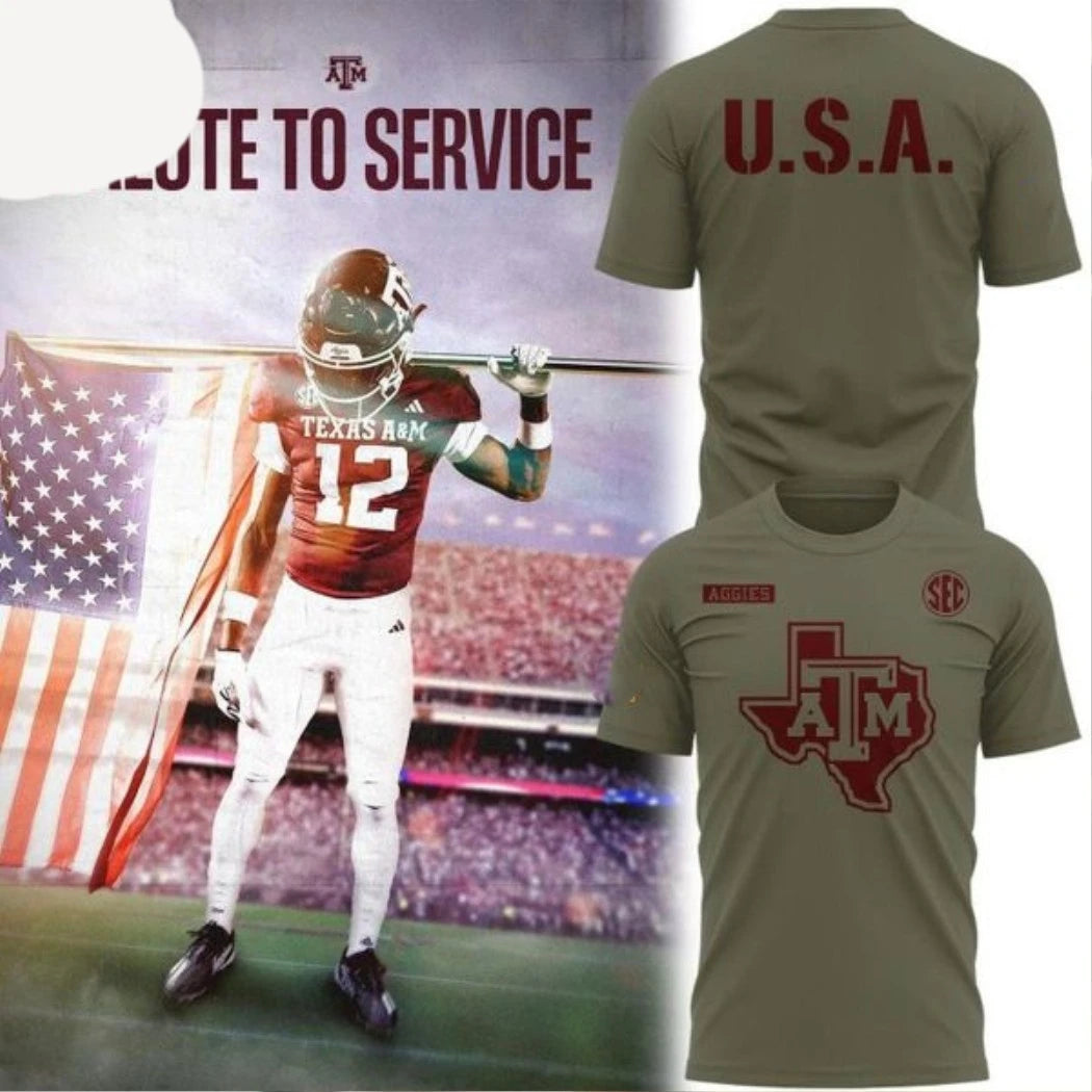 Texas A&M Aggies Military Appreciation Hoodie T-Shirt