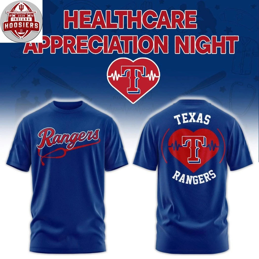 Texas Rangers Healthcare Appreciation 2026 Night x MLB Hoodie Shirts