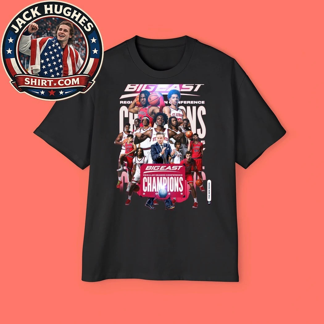 The moment the St. John’s University men’s basketball team became the Big East Regular Season Champions in 2025 T-Shirt