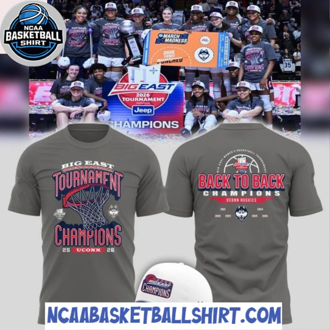 UConn Huskies WBB Champions 2026 Big East Tournament Shirt