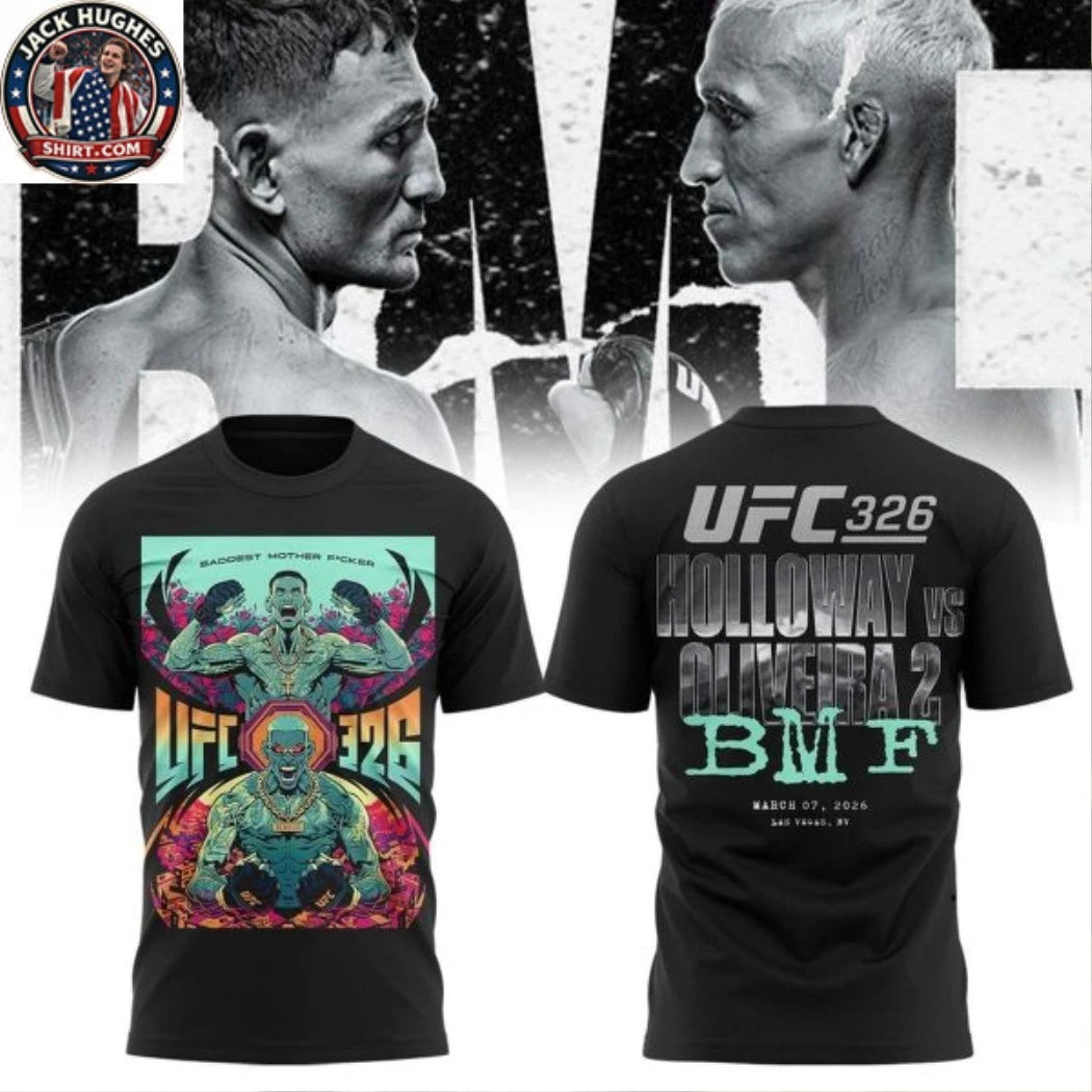 UFC 326 Max Holloway x Charles Oliveira 2026 Two Sided Hoodie Shirt