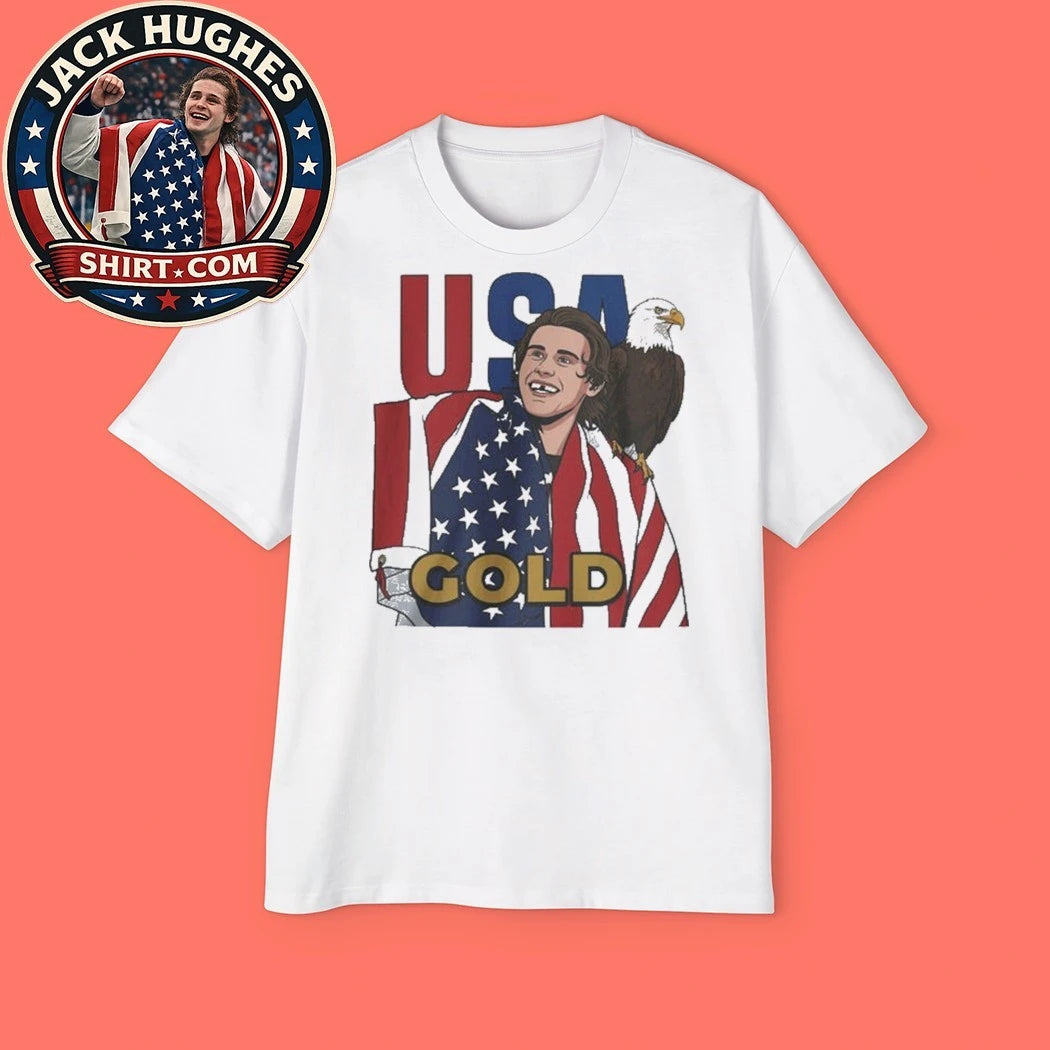 USA Hockey Gold Medal Bald Eagle 2026 Tee Shirt