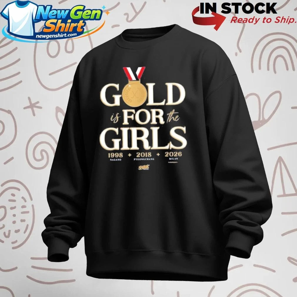 Usa Hockey Gold Is For The Girls Shirt