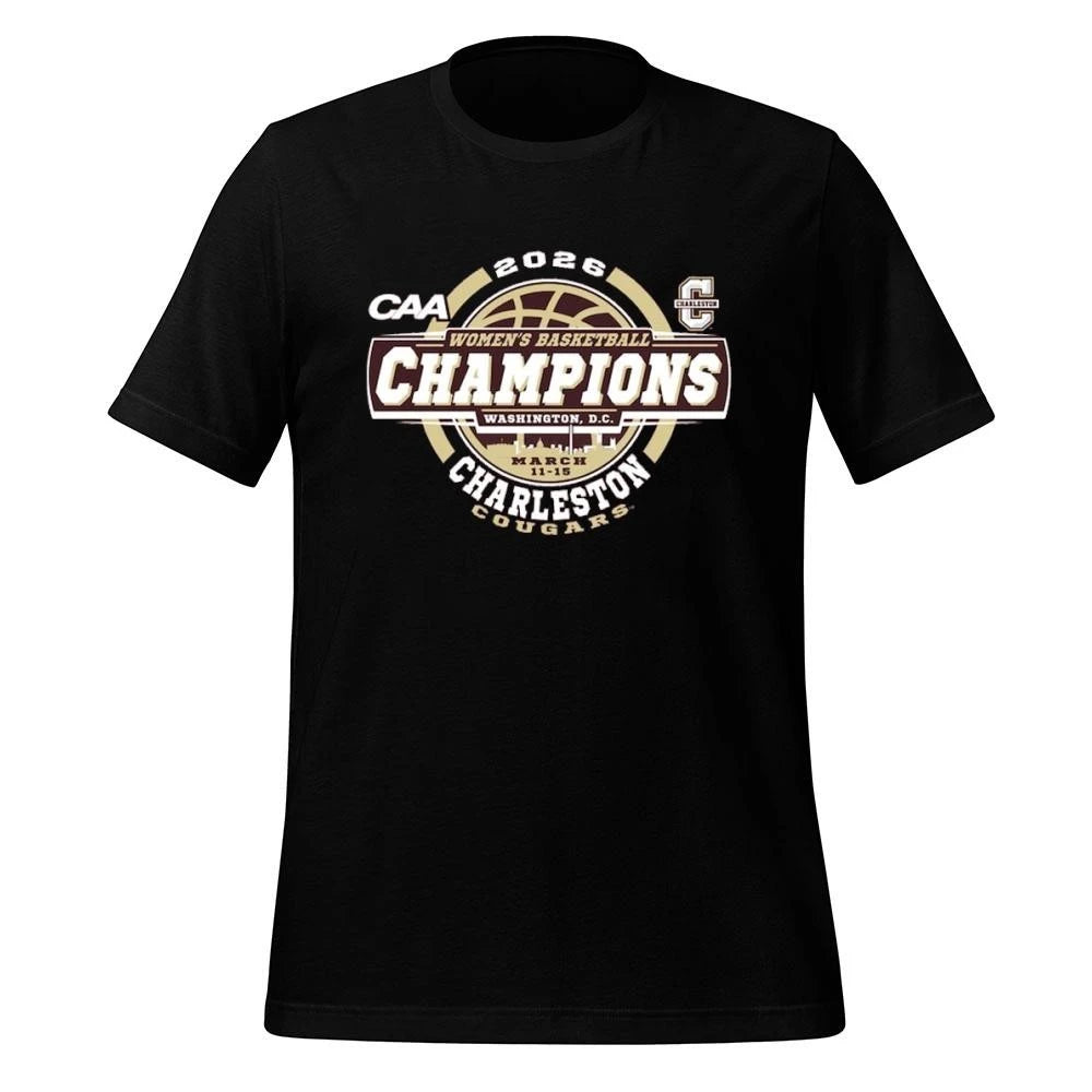 Charleston Cougars 84 Unisex 2026 CAA Women’s Basketball Tournament Champions Shirt