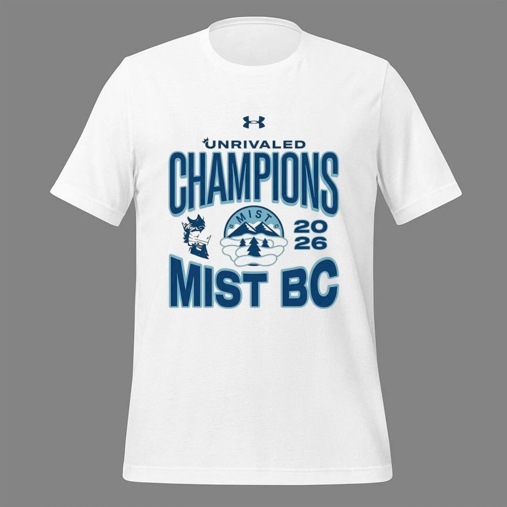 MIST BC Women’s Basketball 2026 Unrivaled Champions Under Armor Locker Room Shirt
