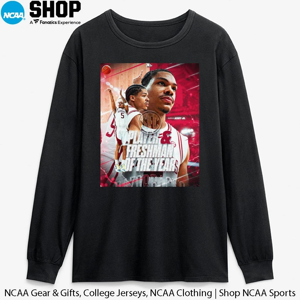 Official Darius Acuff Jr Has Been Named SEC Player And Freshman Of The Year 2026 T-Shirt
