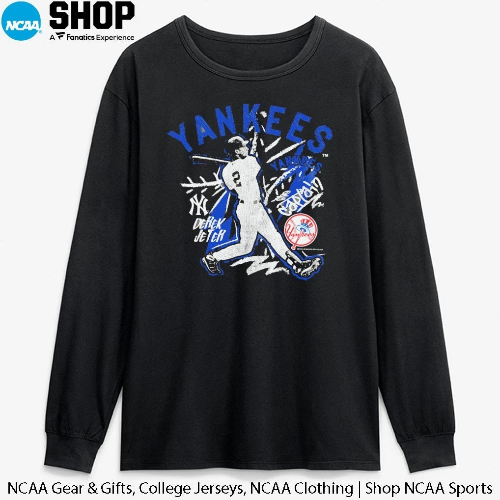 Official Derek Jeter New York Yankees Chalked Up Player Signature T-Shirt