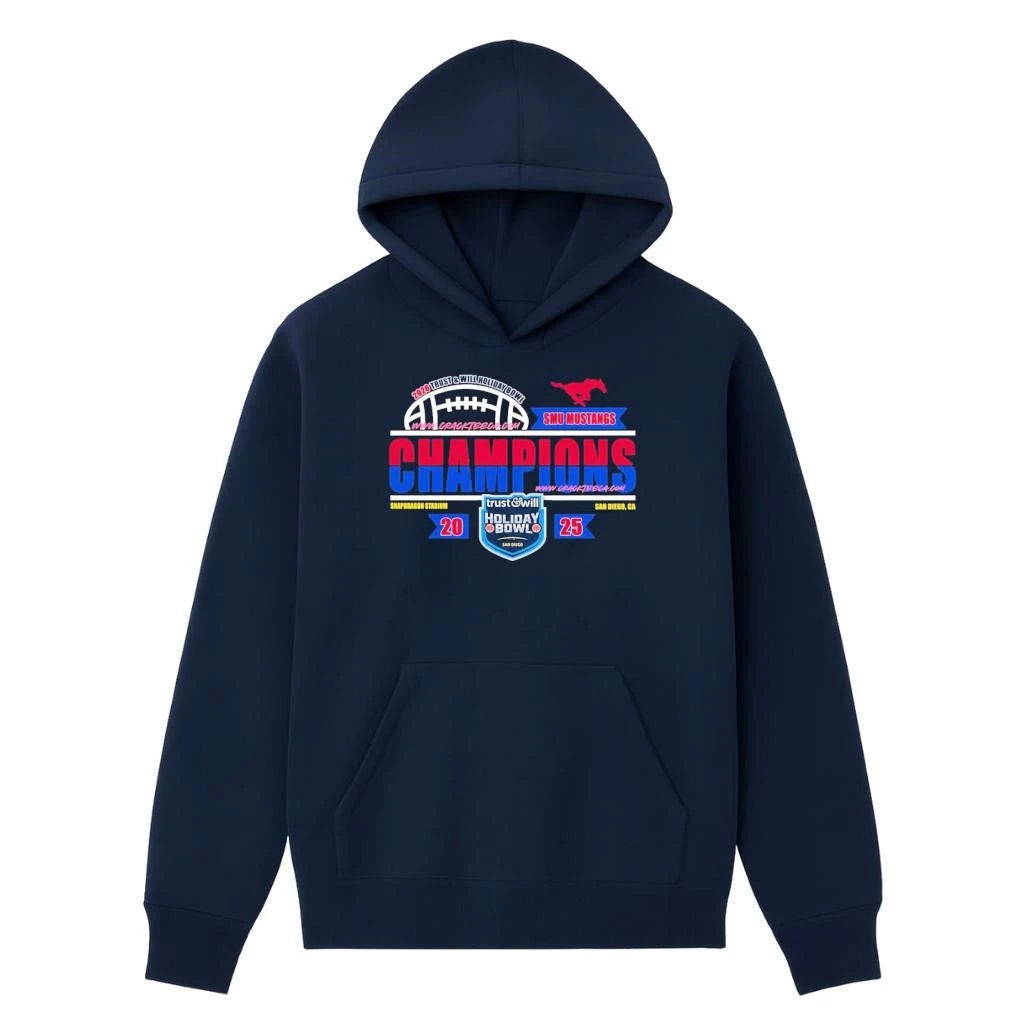 SMU Mustangs Football 2026 Trust & Will Holiday Bowl Locker Room Shirt