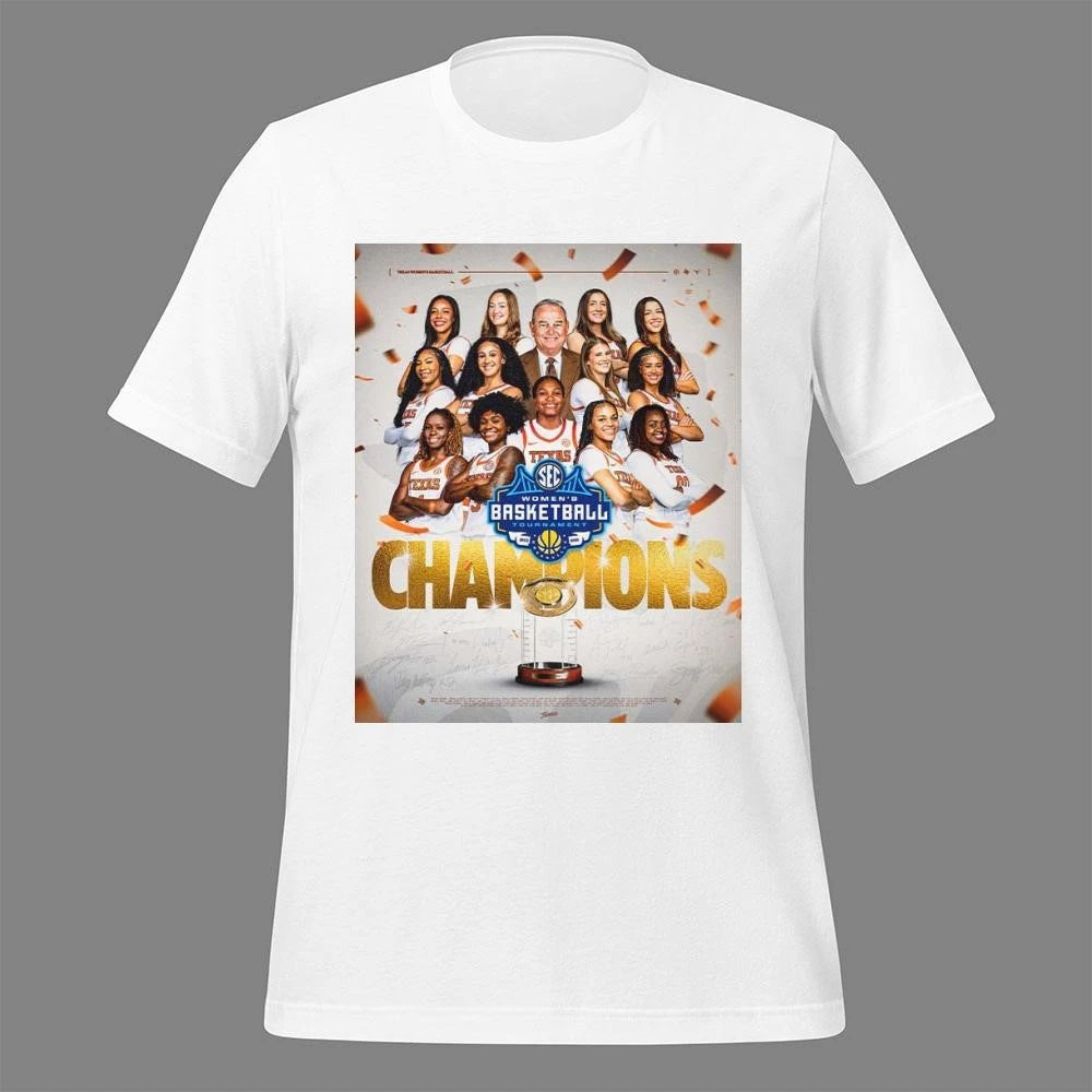 Texas Longhorns Women’s Basketball 2026 SEC Tournament Champions Poster Shirt