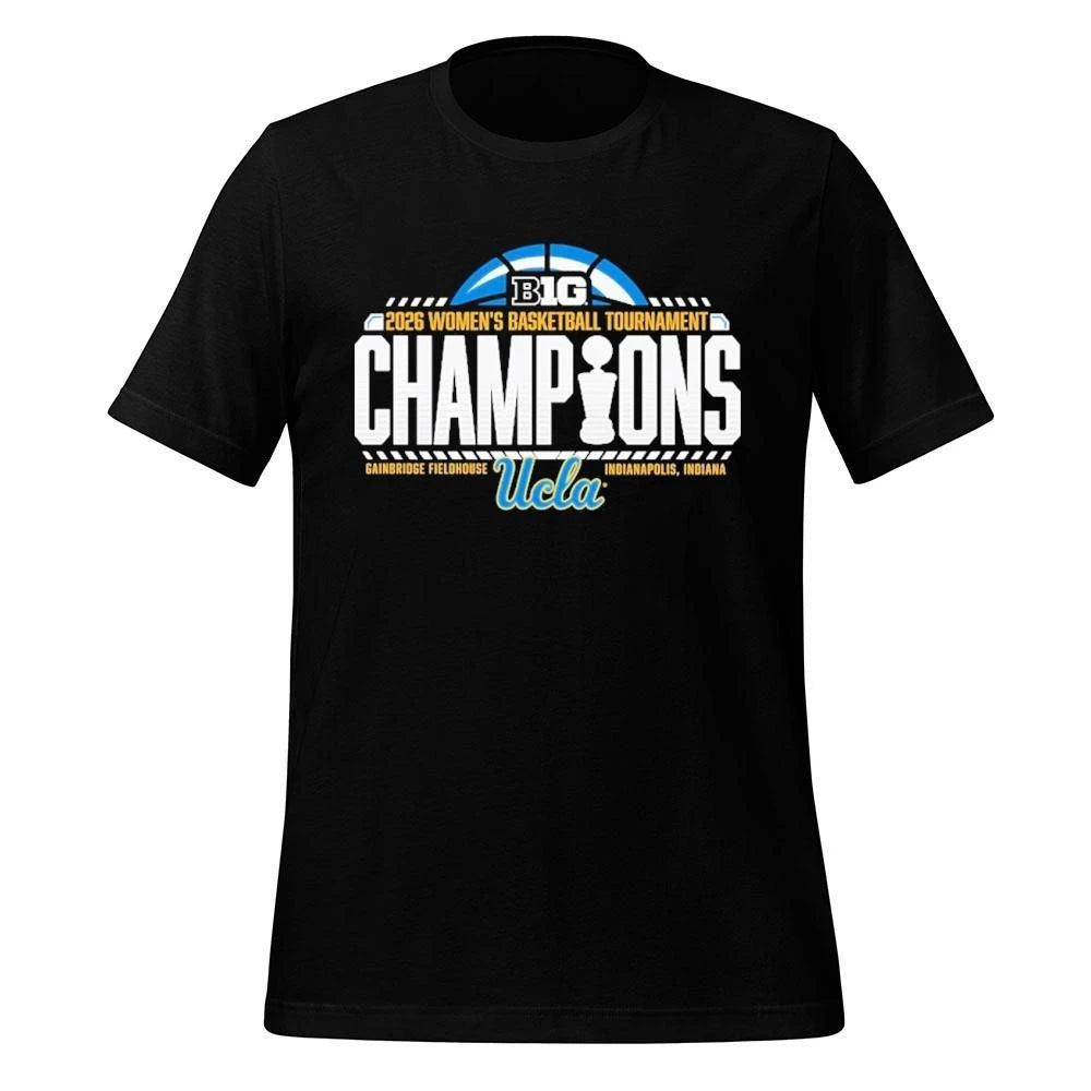 UCLA Bruins Black Blue 84 2026 Big Ten Women’s Basketball Tournament Champions Short Shirt